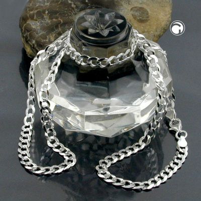 Kette 4,5mm flache Panzerkette Silber 925 55cm Kette 4,5mm flache Panzerkette Silber 925 55cm