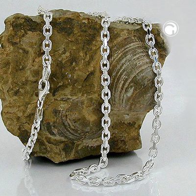 Kette 3,5mm Ankerkette 4x diamantiert Silber 925 50cm Kette 3,5mm Ankerkette 4x diamantiert Silber 925 50cm