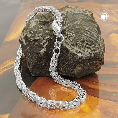 Armband 3x3mm Königskette vierkant glänzend Silber 925 19cm Armband 3x3mm Königskette vierkant glänzend Silber 925 19cm