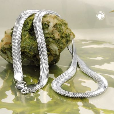 Kette 6x2mm flache Schlangenkette glänzend Silber 925 41cm Kette 6x2mm flache Schlangenkette glänzend Silber 925 41cm