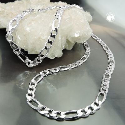 Kette 4,8mm flache Figarokette Silber 925 55cm Kette 4,8mm flache Figarokette Silber 925 55cm
