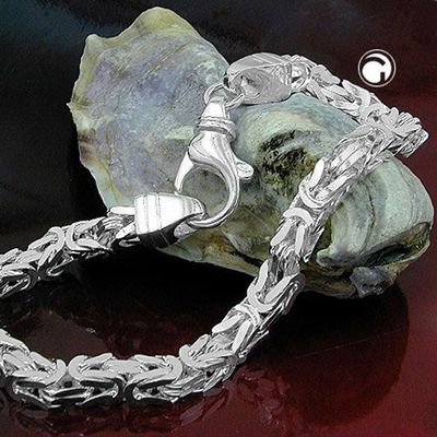 Armband 5x5mm Königskette vierkant glänzend Silber 925 21cm Armband 5x5mm Königskette vierkant glänzend Silber 925 21cm