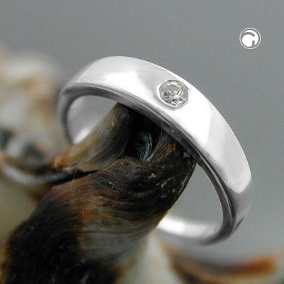 Anhänger 11x2mm Taufring mit Zirkonia Silber 925 Anhänger 11x2mm Taufring mit Zirkonia Silber 925