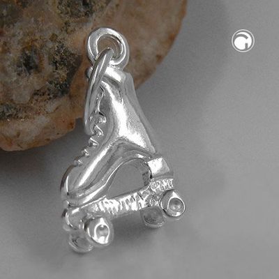 Anhänger 13x9mm Schuh mit Rollen Silber 925 Anhänger 13x9mm Schuh mit Rollen Silber 925
