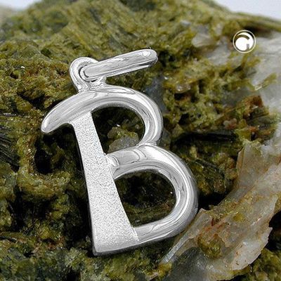 Anhänger 15x10mm Buchstabe B teilmattiert glänzend Silber 925 Anhänger 15x10mm Buchstabe B teilmattiert glänzend Silber 925
