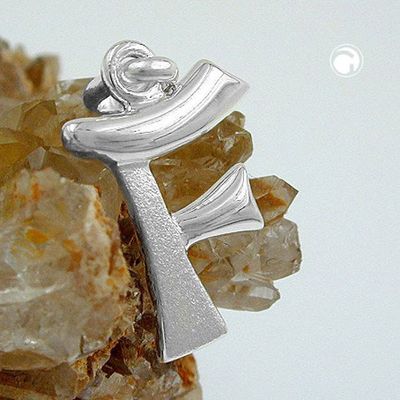 Anhänger 15x11mm Buchstabe F teilmattiert glänzend Silber 925 Anhänger 15x11mm Buchstabe F teilmattiert glänzend Silber 925
