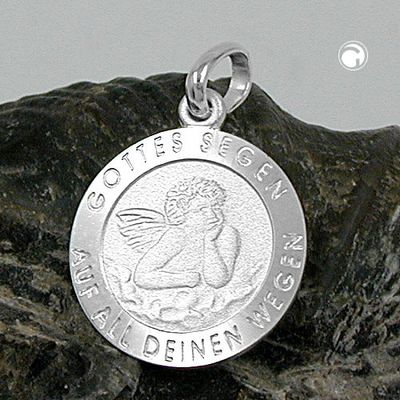 Anhänger 12,5mm Engel-Taufanhänger Silber 925 Anhänger 12,5mm Engel-Taufanhänger Silber 925