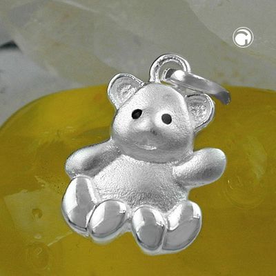 Anhänger 14x10mm Bärchen matt-glänzend Silber 925 Anhänger 14x10mm Bärchen matt-glänzend Silber 925
