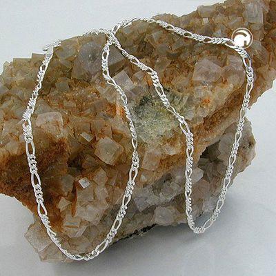 Kette 2mm Figarokette Silber 925 38cm Kette 2mm Figarokette Silber 925 38cm