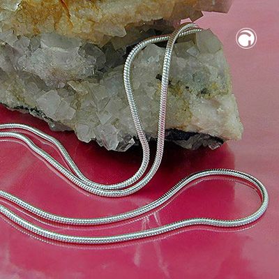 Kette 1,3mm runde Schlangenkette Silber 925 38cm Kette 1,3mm runde Schlangenkette Silber 925 38cm