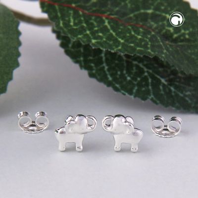 Ohrstecker Ohrringe 6x7mm kleiner Elefant glänzend Silber 925 Ohrstecker Ohrringe 6x7mm kleiner Elefant glänzend Silber 925