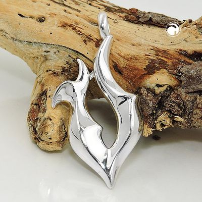 Anhänger 40x20mm massiv glänzend Silber 925 Anhänger 40x20mm massiv glänzend Silber 925