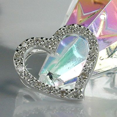 Anhänger14x16mm Herz mit Zirkonias Silber 925 Anhänger14x16mm Herz mit Zirkonias Silber 925