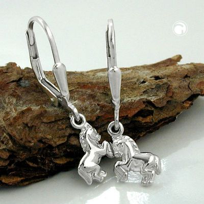 Ohrbrisur Ohrhänger Ohrringe 27x10mm Pferde rechts/links glänzend Silber 925 Ohrbrisur Ohrhänger Ohrringe 27x10mm Pferde rechts/links glänzend Silber 925