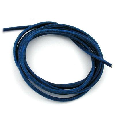 Lederband Rundschnur Rindleder 2mm blau gefärbt ca. 1m Lederband Rundschnur Rindleder 2mm blau gefärbt ca. 1m