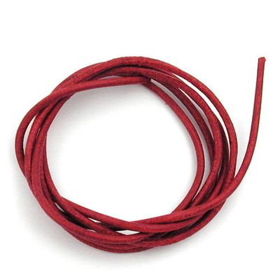 Lederband Rundschnur Rindleder 2mm rot gefärbt ca. 1m Lederband Rundschnur Rindleder 2mm rot gefärbt ca. 1m