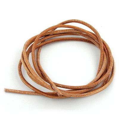 Lederband Rundschnur Rindleder 2mm naturfarben ca. 1m Lederband Rundschnur Rindleder 2mm naturfarben ca. 1m