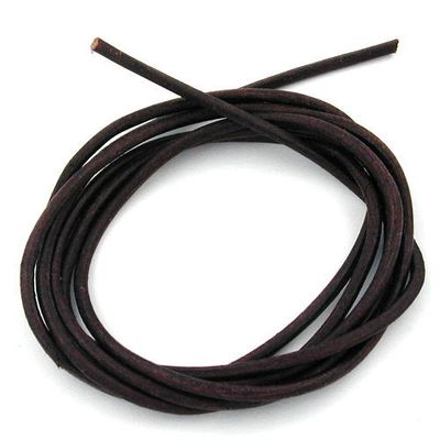 Lederband Rundschnur Rindleder 2mm braun gefärbt ca. 1m Lederband Rundschnur Rindleder 2mm braun gefärbt ca. 1m