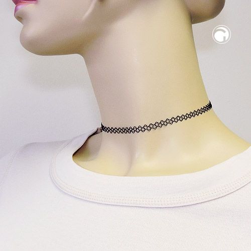 Kette 4 Stück flexible Tattoo-Kette schwarz 36cm