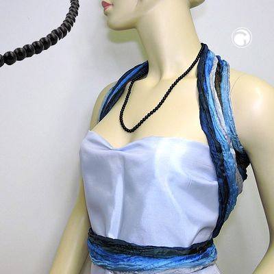 Kette 6mm Perle Kunststoff schwarz-glänzend 60cm Kette 6mm Perle Kunststoff schwarz-glänzend 60cm