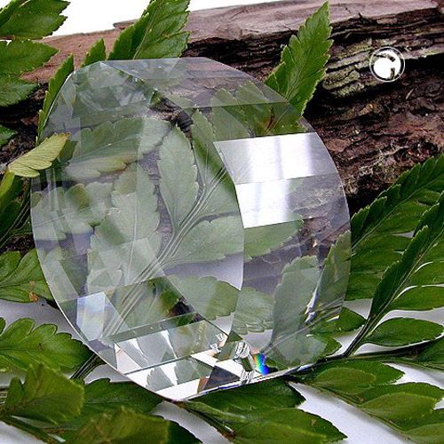 Fensterschmuck 50x45mm Anhänger Suncatcher facettiertes Glas schräger Kreiszylinder Fensterschmuck 50x45mm Anhänger Suncatcher facettiertes Glas schräger Kreiszylinder