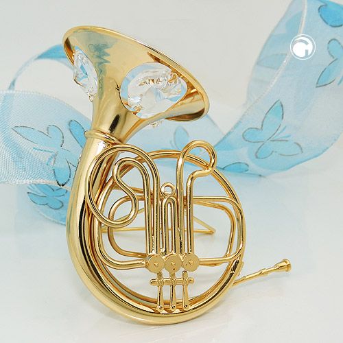 Tischdekoration Waldhorn 52x80mm mit Glas-Steinen Tischdekoration Waldhorn 52x80mm mit Glas-Steinen