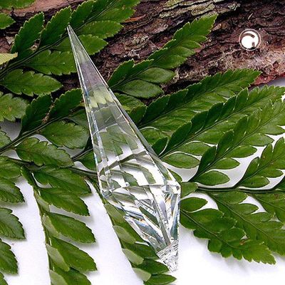 Fensterschmuck 75x17mm Anhänger Suncatcher facettierter Konus Fensterschmuck 75x17mm Anhänger Suncatcher facettierter Konus