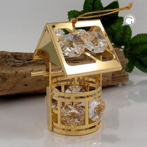 Hängedekoration 50x67mm Wunschbrunnen mit Glas-Steinen Hängedekoration 50x67mm Wunschbrunnen mit Glas-Steinen