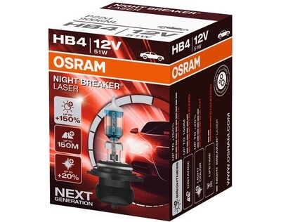 OSRAM Autolampe HB4 Night Breaker Laser, 9006NL