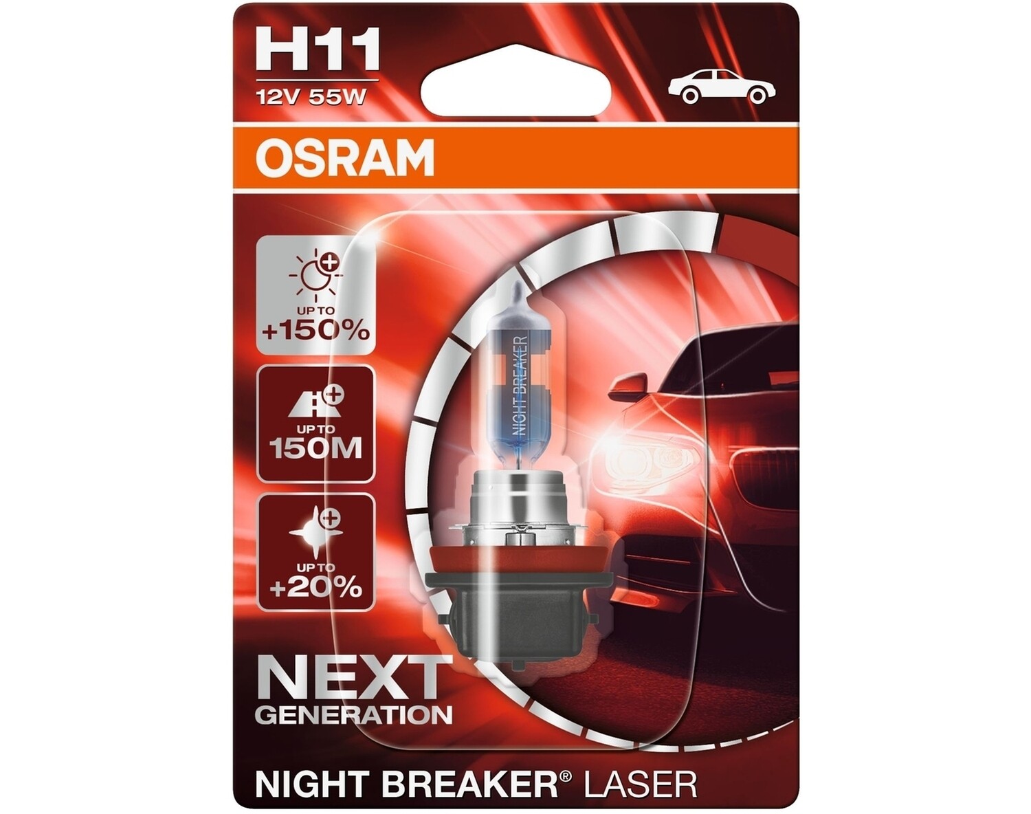 OSRAM Autolampe H11 Night Breaker Laser, 64211NL-01B