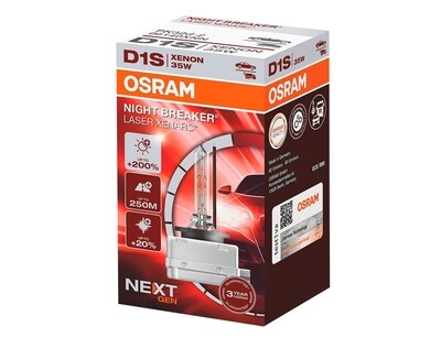 OSRAM Autolampe D1S Xenarc, Night Breaker Laser, 66140×NN