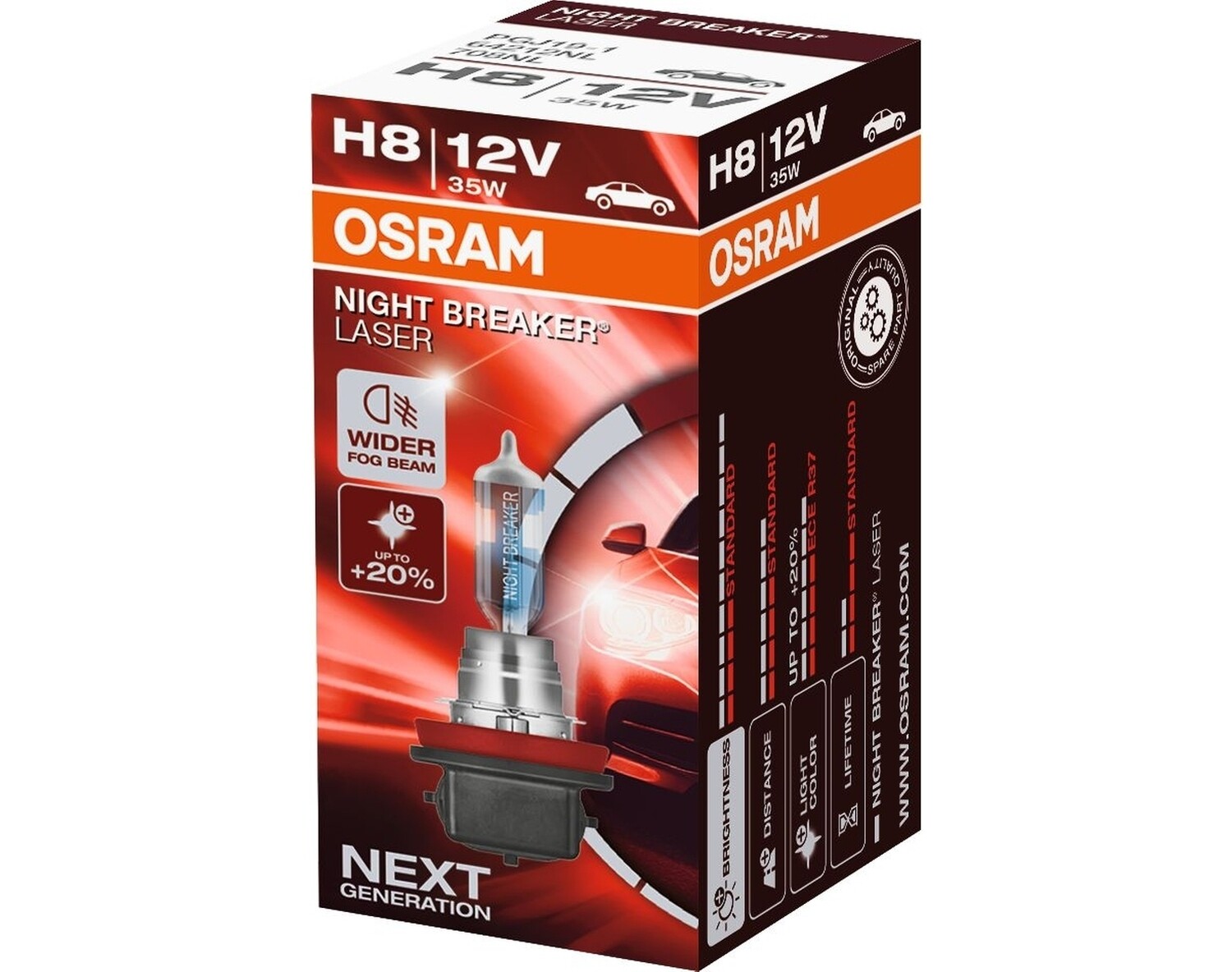 OSRAM Autolampe H8 Night Breaker Laser, 64212NL