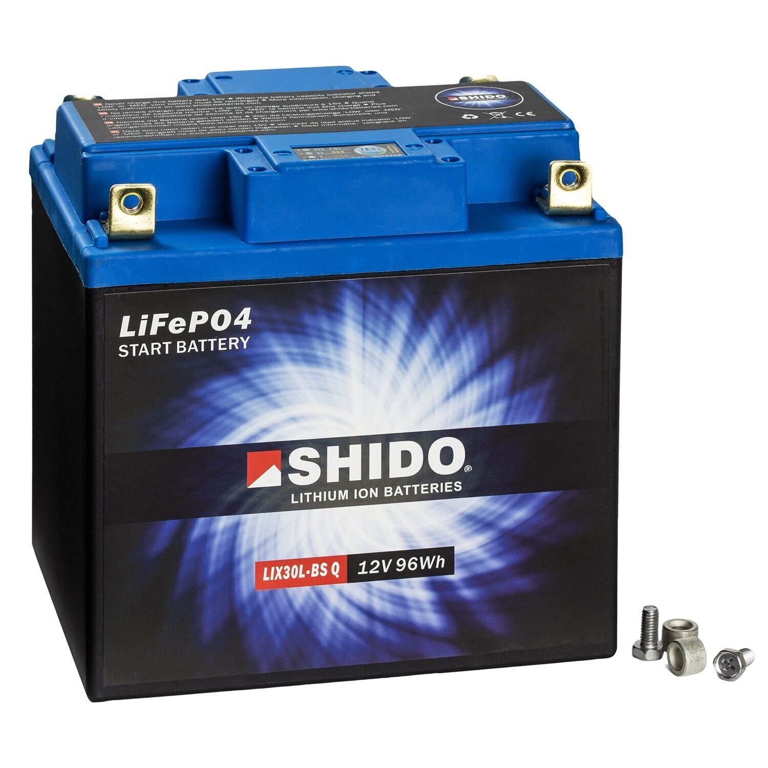 Shido Lithium Motorradbatterie LIX30-BS Q LiFePO4