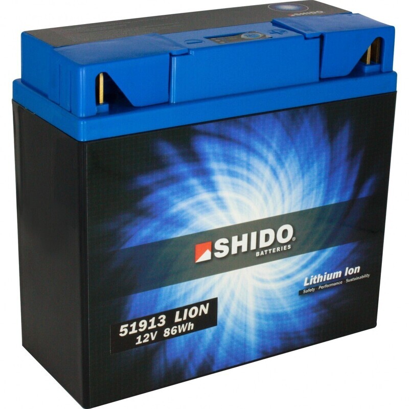 Shido Lithium Motorradbatterie 51913 LiFePO4