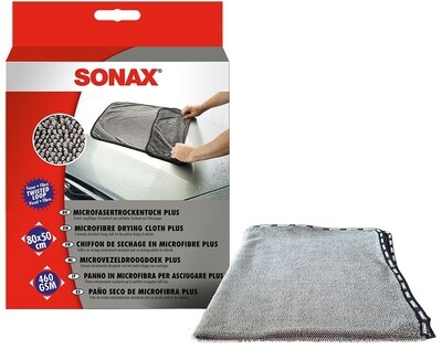 SONAX Microfaser Trocken Tuch Plus, 80 × 50 cm, 1 Tuch