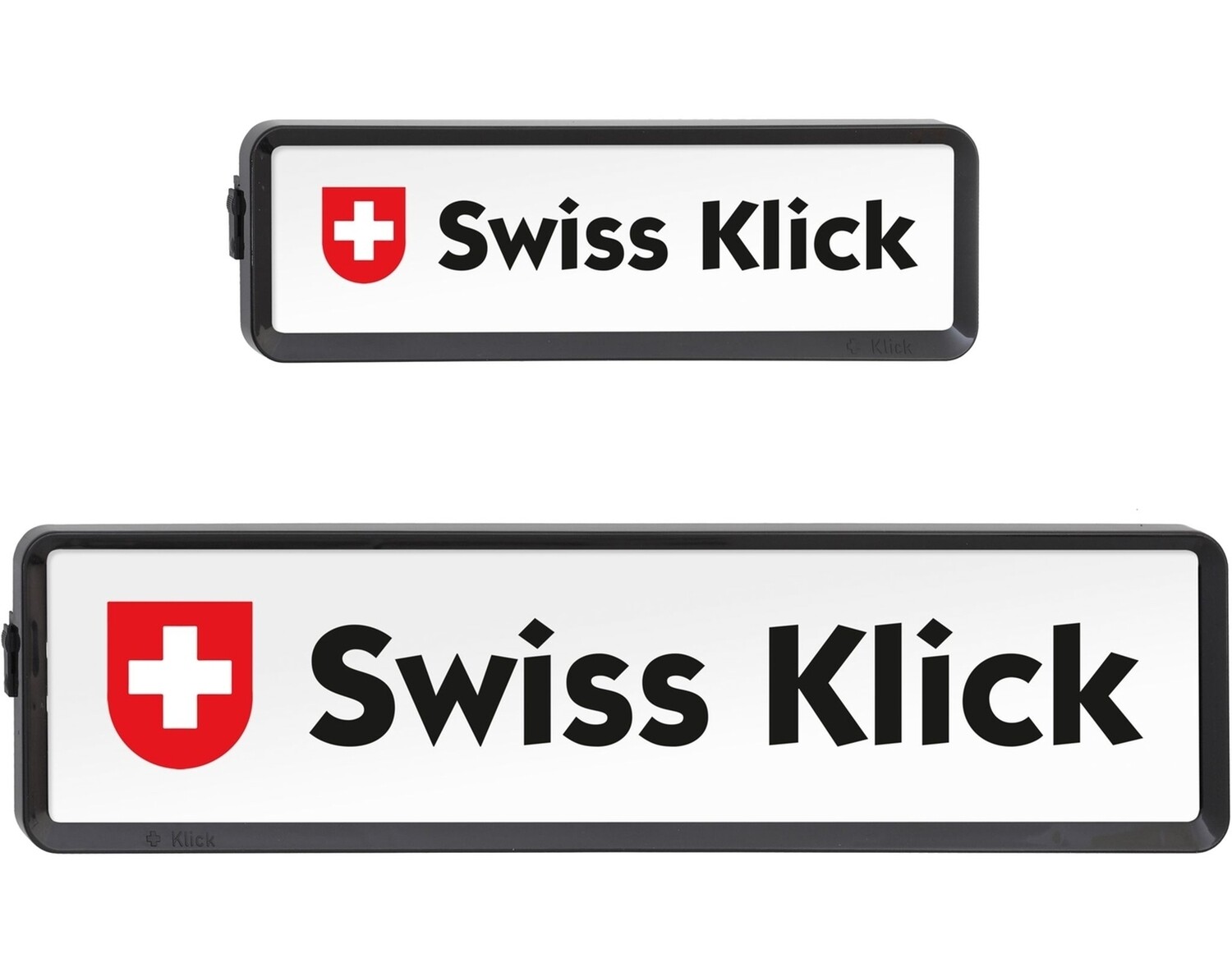 SwissKlick Nummernrahmen-Set schwarz, 30 × 8 cm/50 × 11 cm