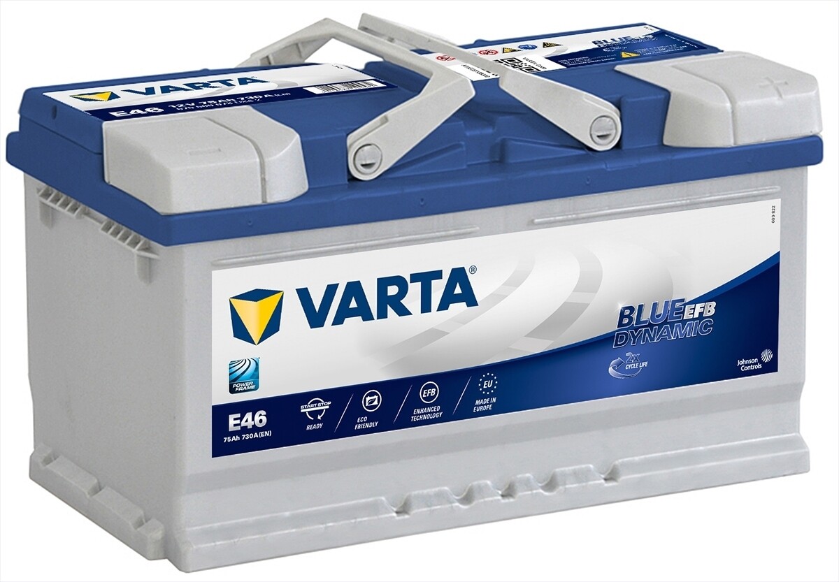 Varta Blue Dynamic EFB E46 12V 75 Ah Start-Stopp Autobatterie