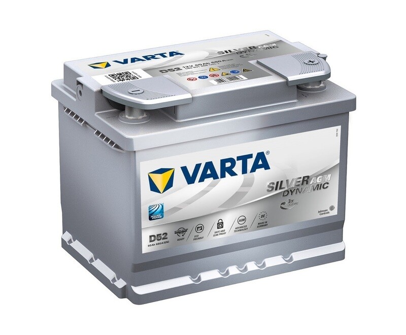 Autobatterie - Varta Silver Dynamic AGM D52 12V 60 Ah