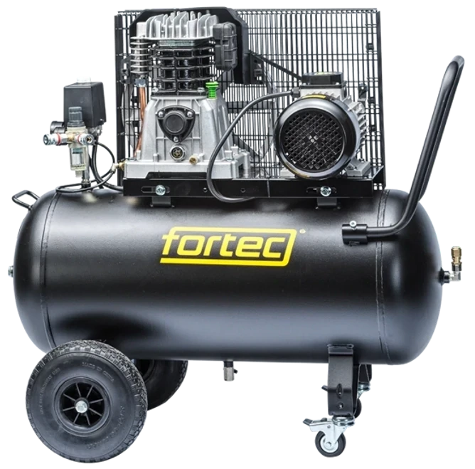 Fortec Kolbenkompressor, 90 l mobil