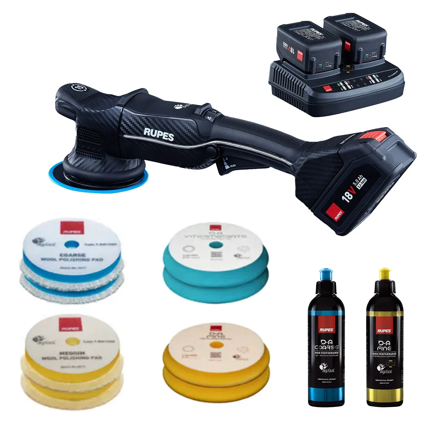 RUPES BIGFOOT IBRID HLR21 EXZENTER-POLIERMASCHINE SET