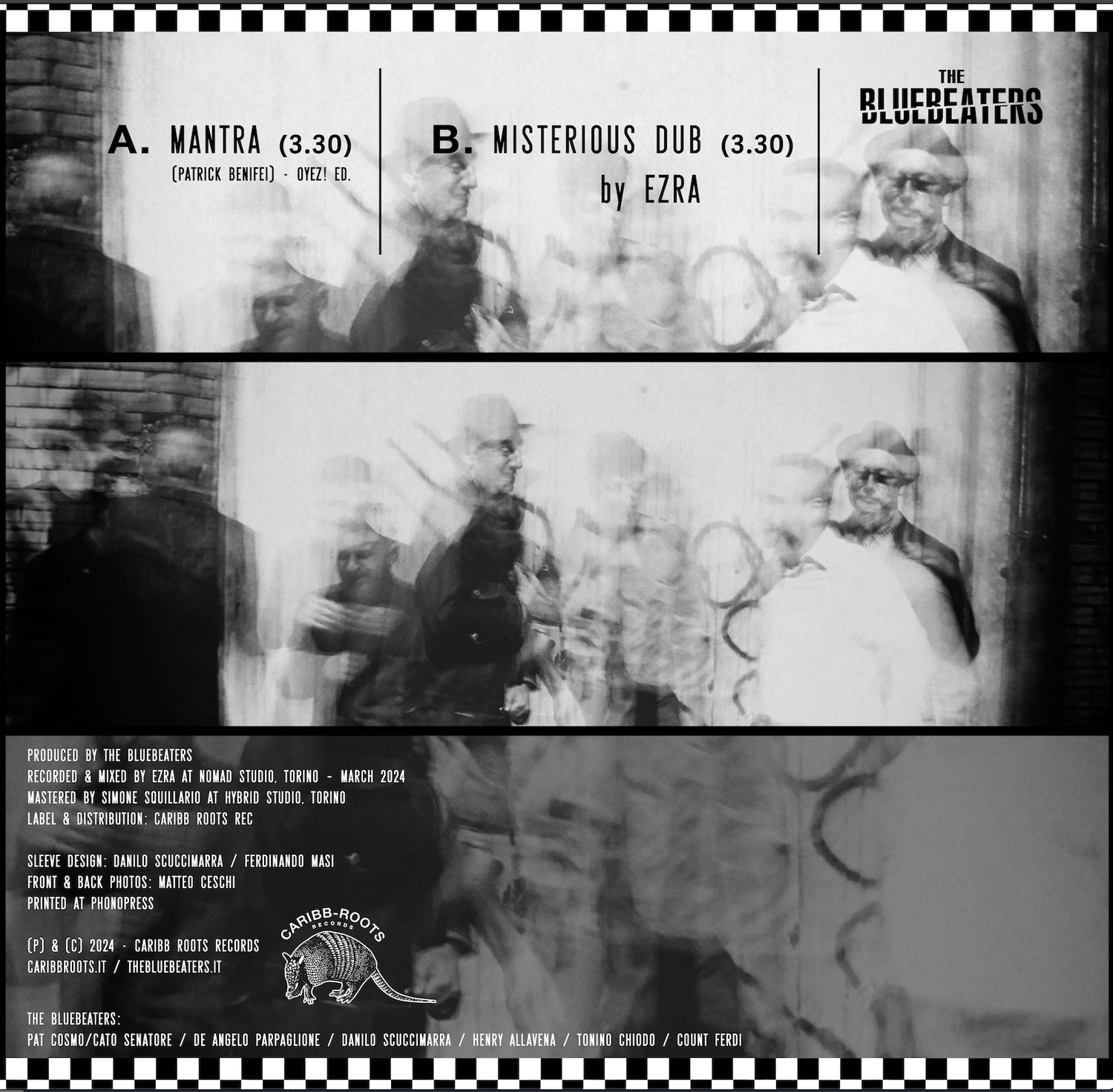 CR003 - THE BLUEBEATERS - MANTRA/MYSTERIOUS DUB by EZRA + poster