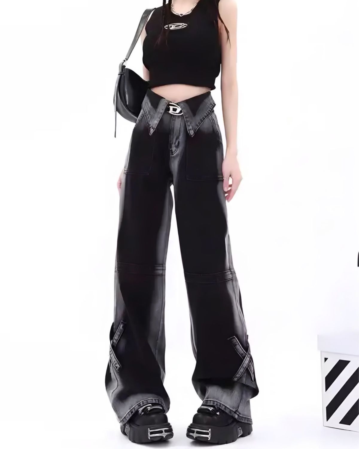Vintage Harajuku Jeans Women Clothes For Teenagers Y2k Women&#39;s Slacks Fashion Aesthetic Clothing Autumn New Products Baggy Pants