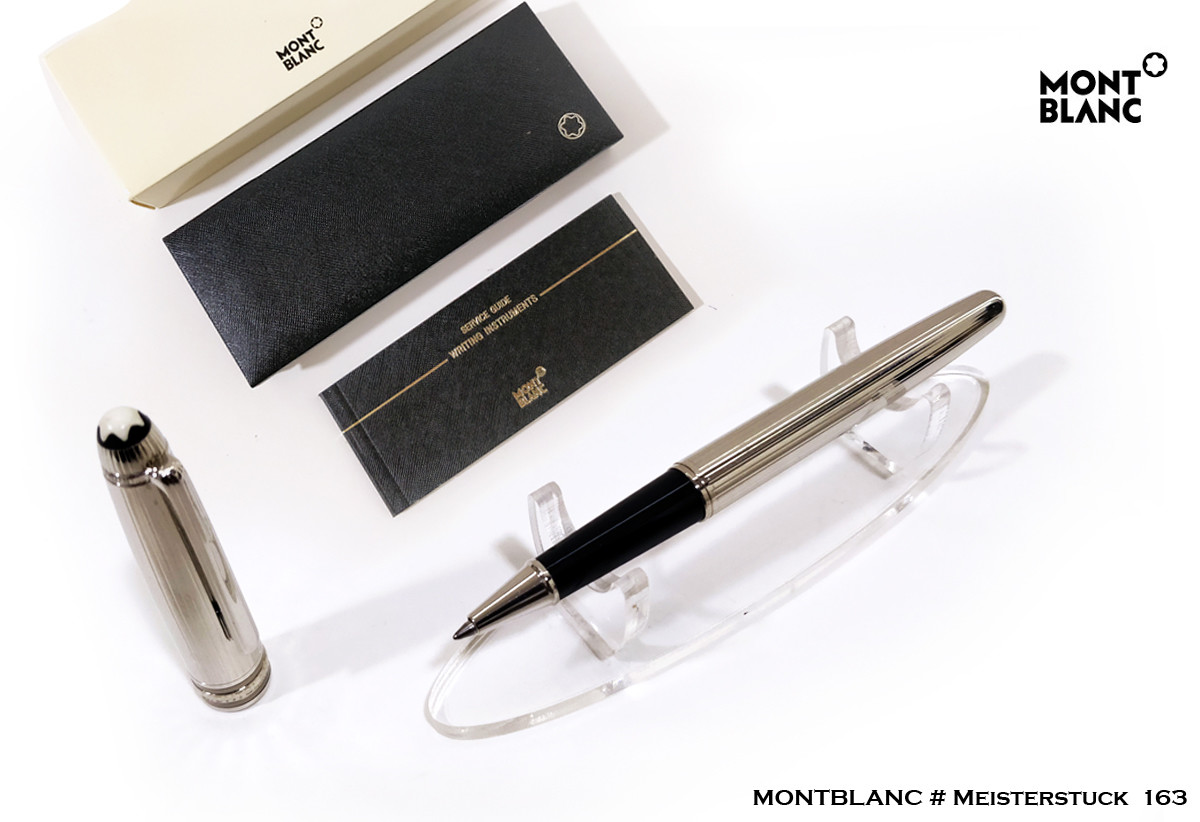 Refurbished Montblanc Meisterstuck 163 Stainless Steel Rollerball Pen, Please Select: With Montblanc Box And User Manual