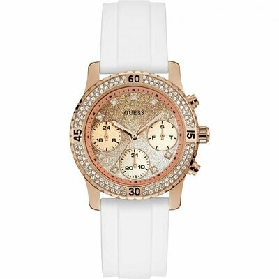 Guess Confetti Analog Rose Gold Dial Women&#39;s Watch - W1098L5