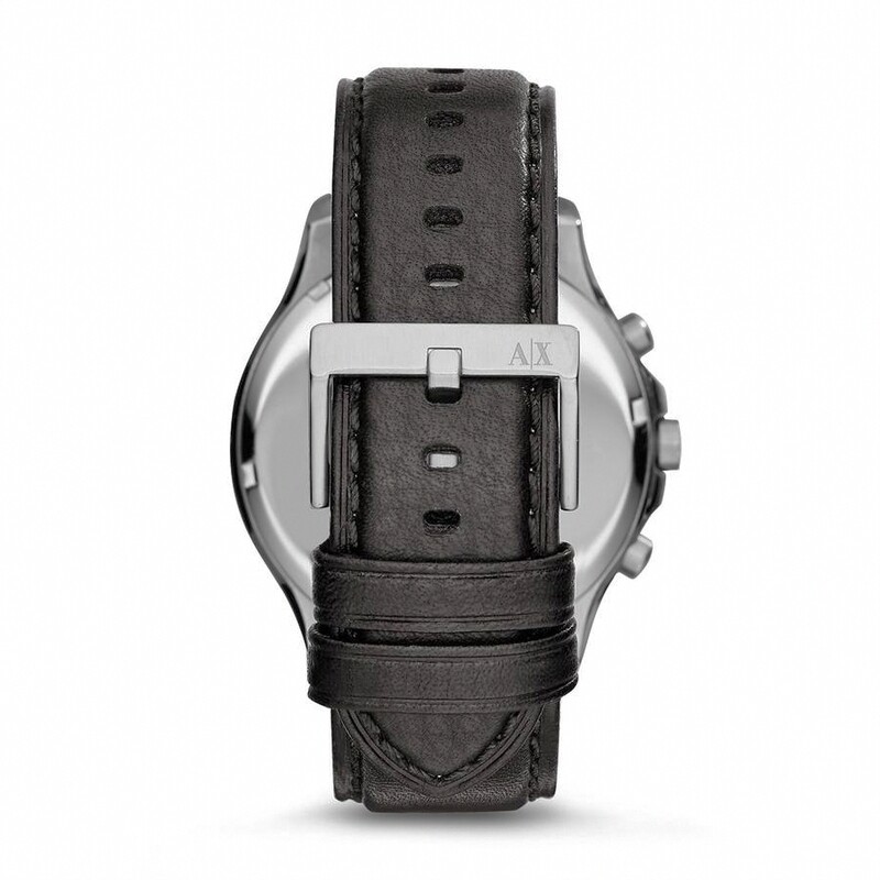 Armani Exchange Men's Black Leather Watch - AX2153