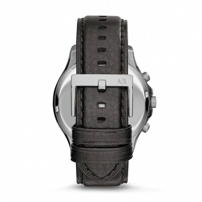 Armani Exchange Men's Black Leather Watch - AX2153