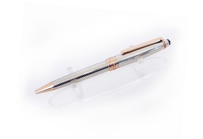 Montblanc Meisterstuck 163 Solitaire Doue Sterling Silver Barley Pattern Ballpoint Pen