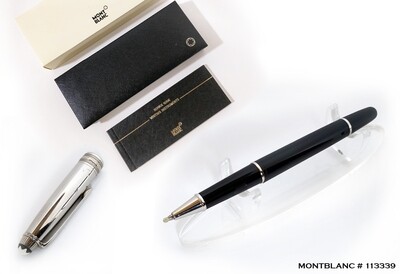 Montblanc Meisterstuck Solitaire Doue Stainless Steel 163 Rollerball Pen - 113339​