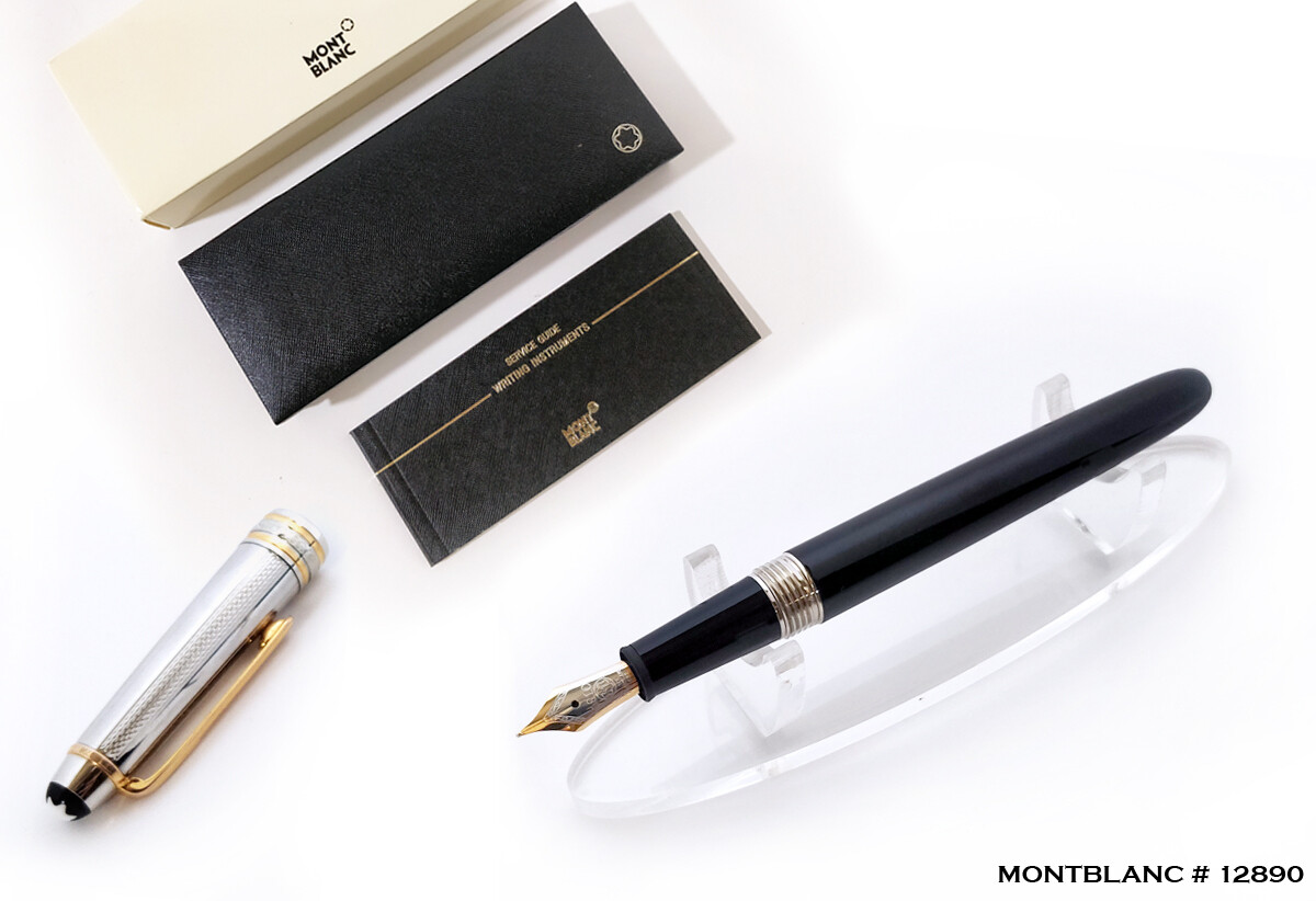 Montblanc Meisterstuck (Mid Size) Solitaire Doue, Sterling Silver, Fountain | Ink Pen
