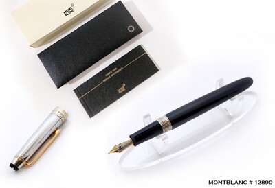 Montblanc Meisterstuck (Mid Size) Solitaire Doue, Sterling Silver, Fountain | Ink Pen